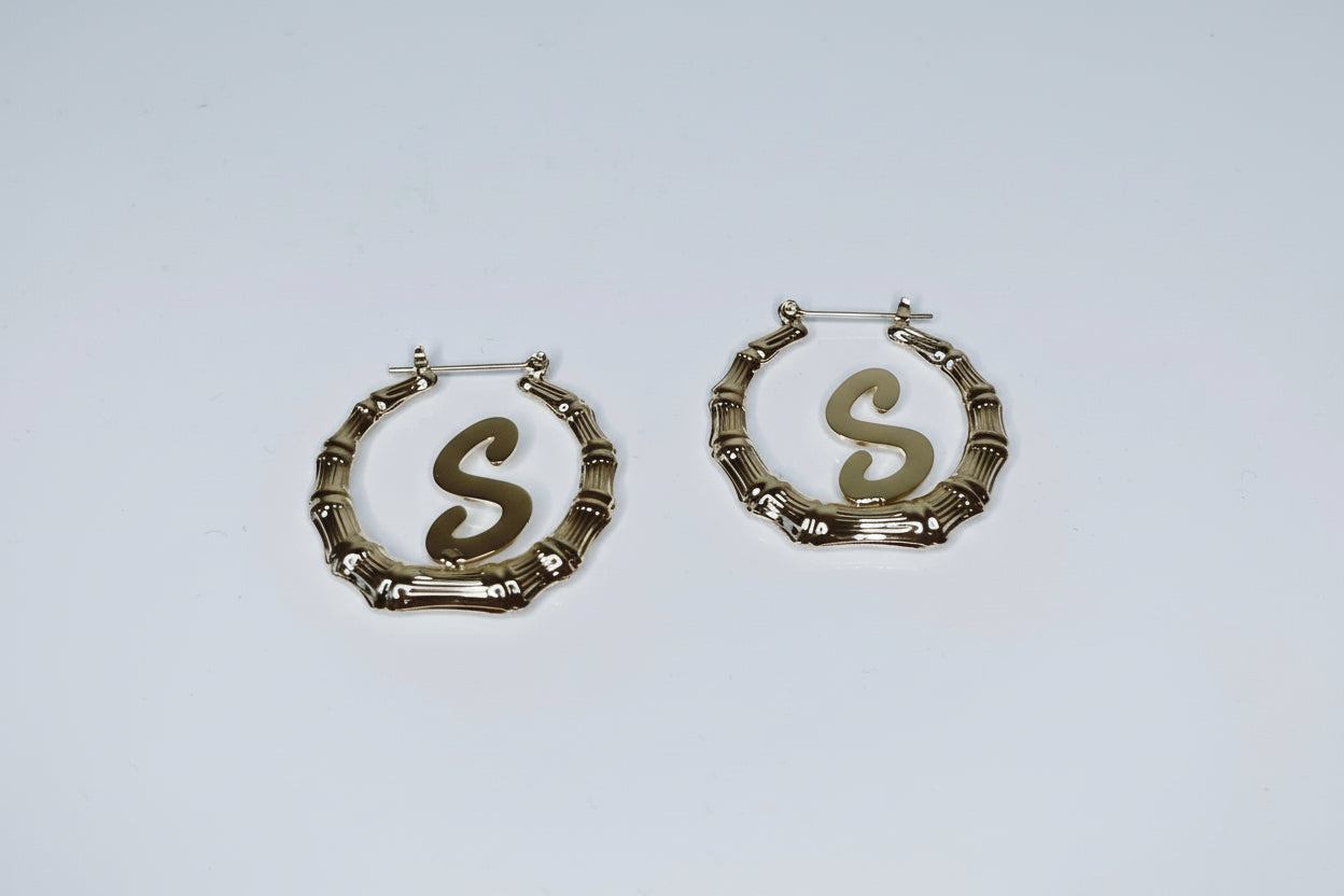 Initial Bamboo Hoop image 0