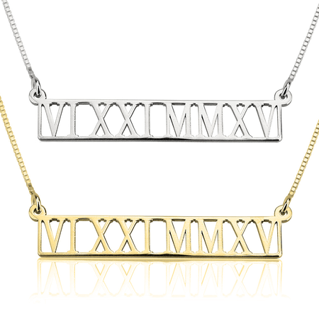 Roman Numerals Necklace  image 1
