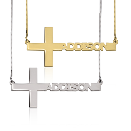 Cross Name Necklace image 1
