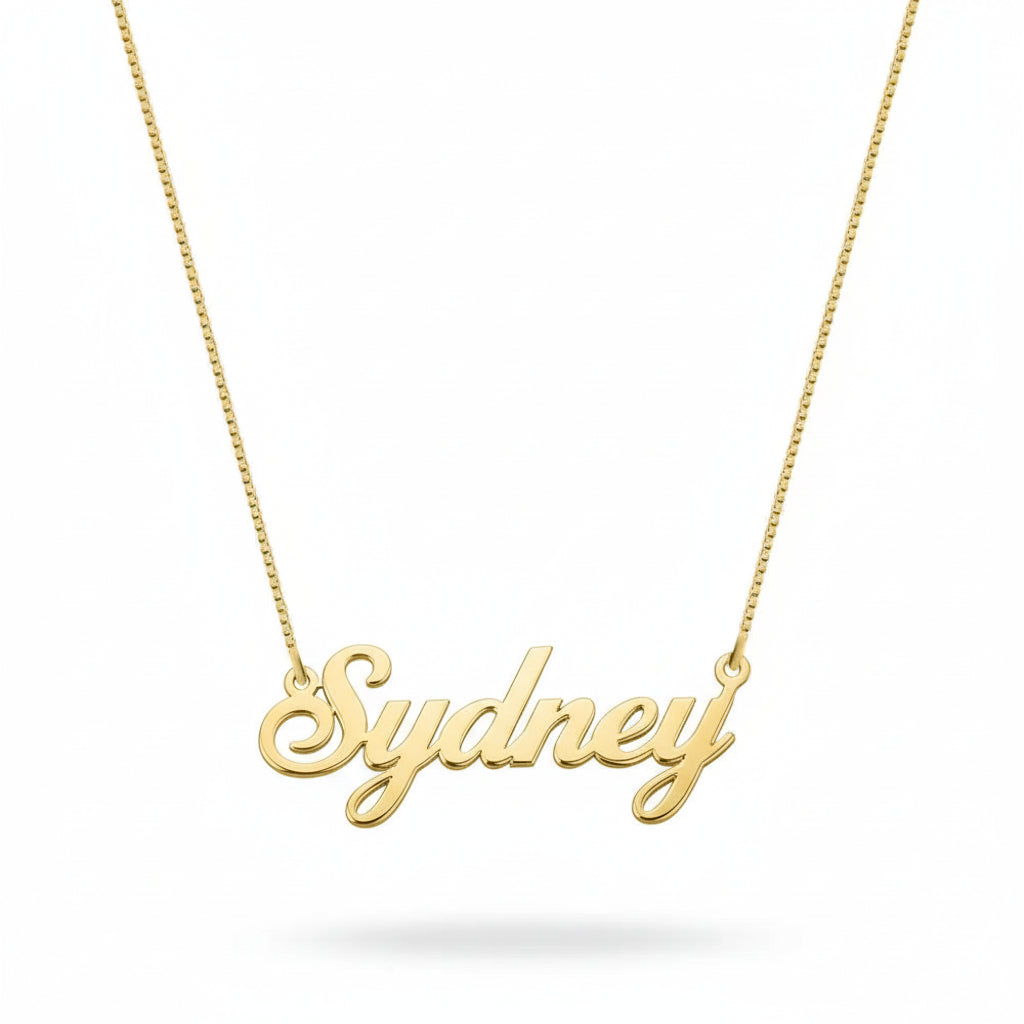Custom Curled Name Necklace