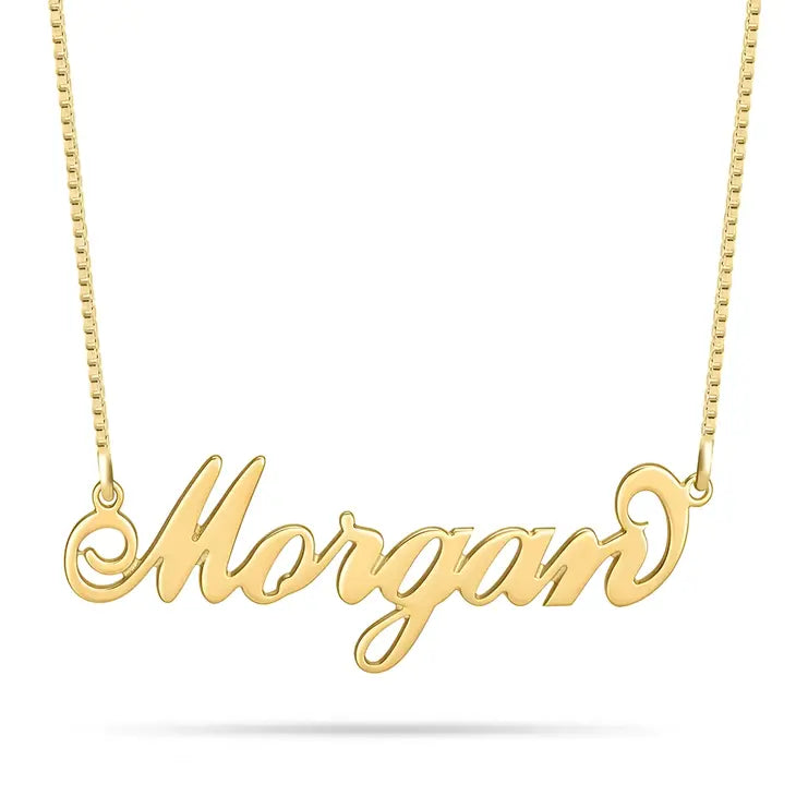 Custom Curled Name Necklace