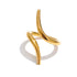 Reneax and Company minimalist gold-tone spiral wrap ring with a polished, high-shine finish.