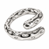Reneax and Company abstract sculptural ring in high-polish silver with organic molten metal texture and crater details