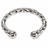 Reneax and Company silver-tone open cuff bracelet with a molten, crater-like textured surface and high-shine finish.